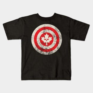 Niche Skull Island Mod Art  Captain Canada Kids T-Shirt